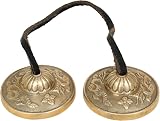 Ajuny Tibetan Tingsha Cymbals Bells Hand Made Brass Embossed Manjira view 6
