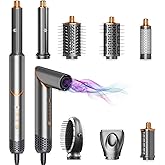 AVENHO 8 in 1 Hot Air Brush Hair Styler, High-Speed Hair Dryer Brush with Auto Wrap Curlers, Foldable Ionic Blow Dryer Brush for Fast Drying, Volumizing & Curling, Multi-Styling Tool (Gifts for Women)