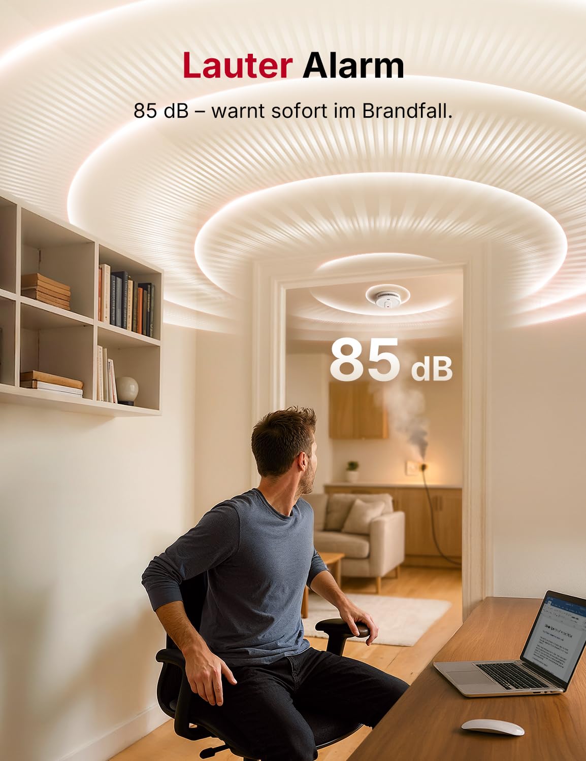 X-Sense Rauchmelder mit 10-Jahres-Batterie, Zertifiziert nach EN 14604, Brandmelder mit Magnethalterung, Standby ohne LED-Blinksignal, Test-/Stummschaltungstaste, ultraschlank, XS0G-SN, 6 Stück 7