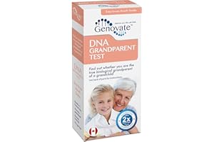 Genovate DNA Grandparent Test - 100% Canadian Lab - Results in 1-2 Days - Home DNA Test Kit for Grandparents & Grandchild