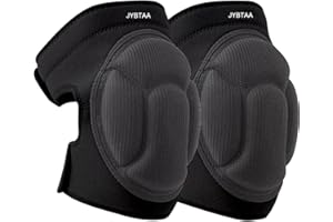 JYBTAA Men/Women Knee Pads for Cleaning,House Work,Scrubbing Floors,Gardening kneepad for Roofing Carpet Installations Welding,Adjustable Flooring Knee Protectors Cushion,Black M.