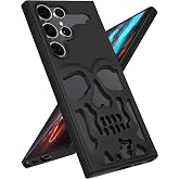 Lotadilo for Samsung Galaxy S24 Ultra Case - Skull Skeleton for Men Boys Grils Women Cool Pattern Gothic Design Hollowed Protective Soft Cover for S24 Ultra Case,Black