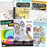 Adult Coloring Book Bundle with 10 Deluxe Coloring