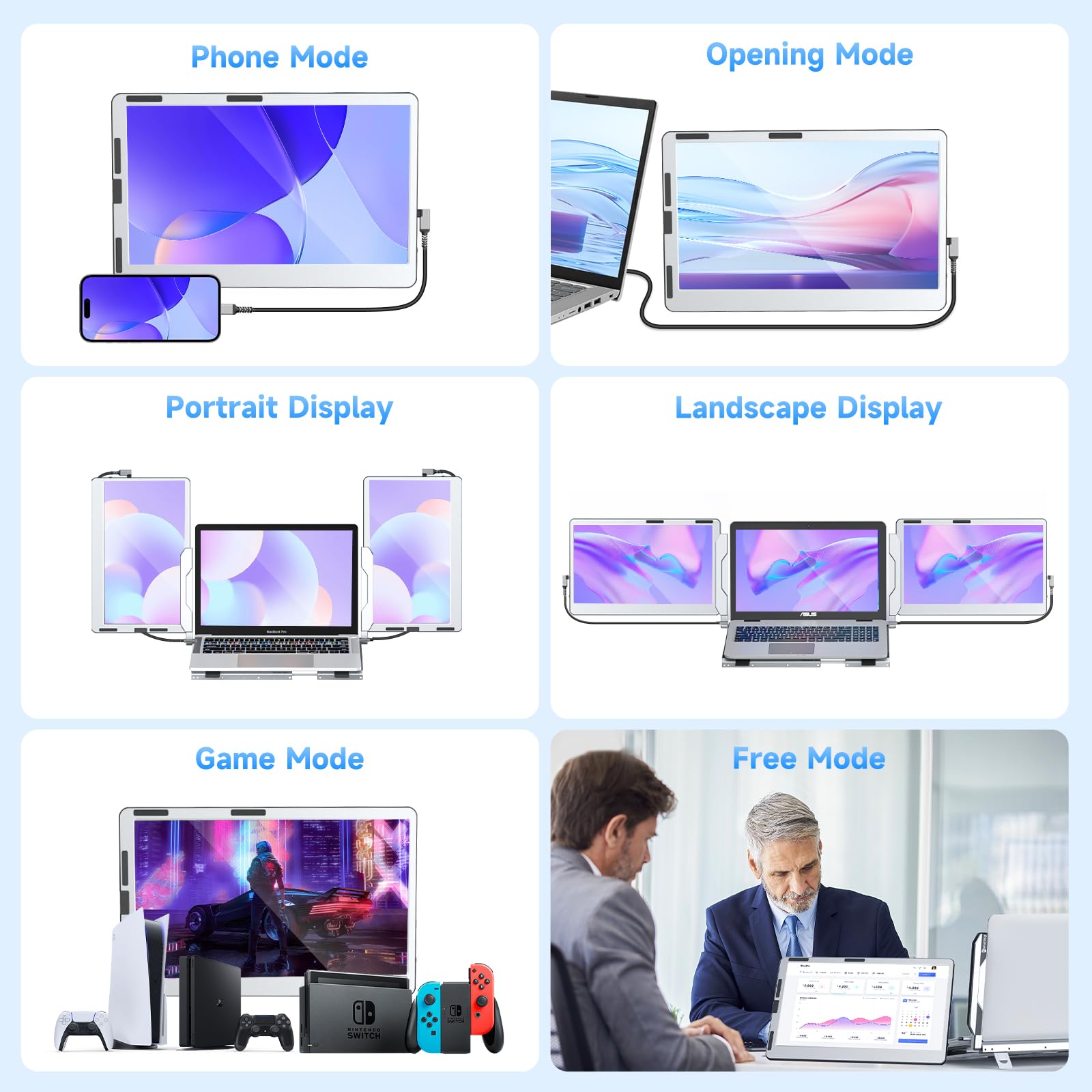 Mua Laptop Screen Extender - 360° Rotation Stand for Laptop, 14” 1080P ...