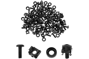 Create idea 50 Pack M6 Cage Nuts and Bolts Screws Washers Network Cabinets Server Rack Mount Patch Panel Casing Housing
