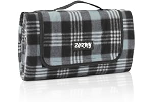 ZORMY Extra Large Picnic Blanket Waterproof Beach Handy Mat Black and White Checkered Camping Mat for Outdoor Picnic, Beach, Camping, Camping on Grass and Portable