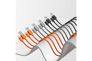 QIRUOZ Lightning Cable 6-Pack [Apple MFi Certified] iPhone Charger Set - 3/6/10 FT Braided Nylon Fast Charging Cords for iPhone 14/13/12/11/X/8/7/Plus/Pro/Max, iPad, iPod (Black/Gray/Orange)