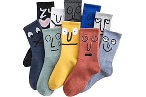 Funny Crew Socks Colorful Novelty Cute Casual Crew Socks Gift Packs for Women Men