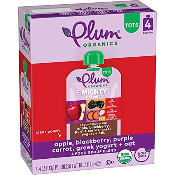 PLUM ORGANICS MIGHTY MORNING ORGANIC TODDLER FOOD –...
