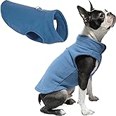 Gooby - Fleece Vest, Small Dog Pullover Fleece Jacket with Leash Ring, Blue, Medium