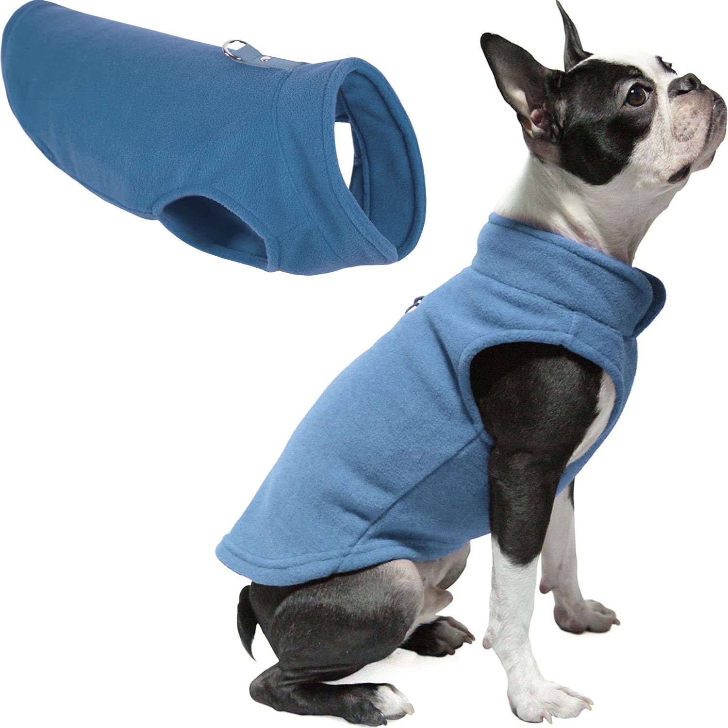 Gooby Every Day Fleece Cold Weather Vest for Small Dogs, X-Small, Blue — image 1