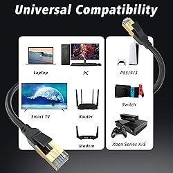 Cat 8 Ethernet Cable, 30FT High Speed Heavy Duty