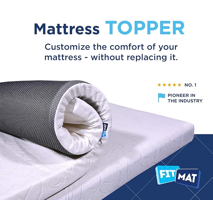 Buy FITMAT Premium Memory Foam Single Mattress Topper with Cover, Small