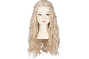 M MISS U HAIR Miss U Hair Long Wavy Blonde Princess Wig Renaissance Hippie Elf Halloween Cosplay Wig for Small Head