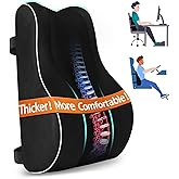 CloudBliss Ergonomic Lumbar Support Pillow β Memory Foam for Lower Back Pain Relief, Adjustable Straps & Mesh Cover for Office, Gaming, Car Seat & Home Essentials (Black)