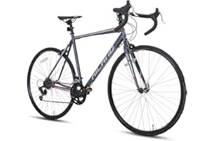 HILAND Road Bike for Adults, Men Women 700C Racing Bicycle with Shimano 14 Speeds, Frame Height 54cm, Blue Black Silver