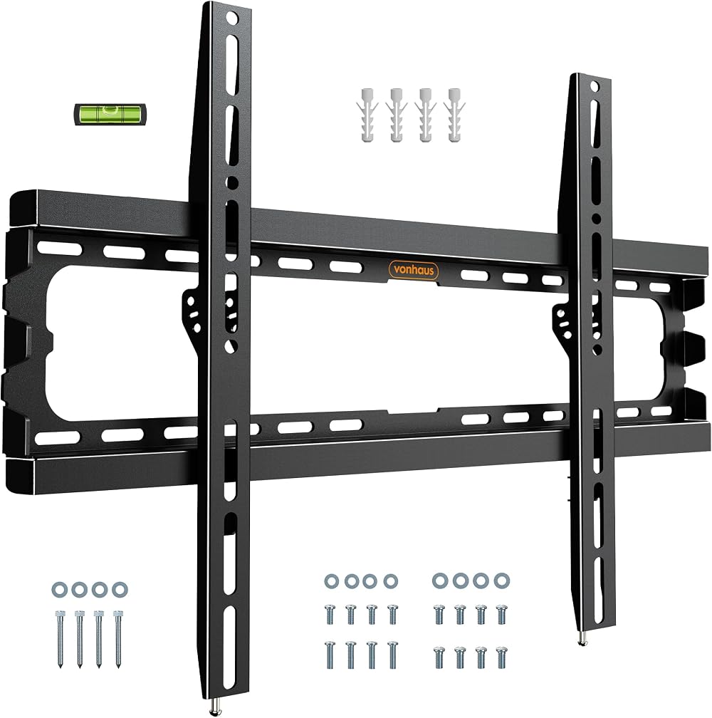 VonHaus TV Wall Bracket 37-85" Ultra-Slim Flat Mount 70kg VESA 200x200-600x400
