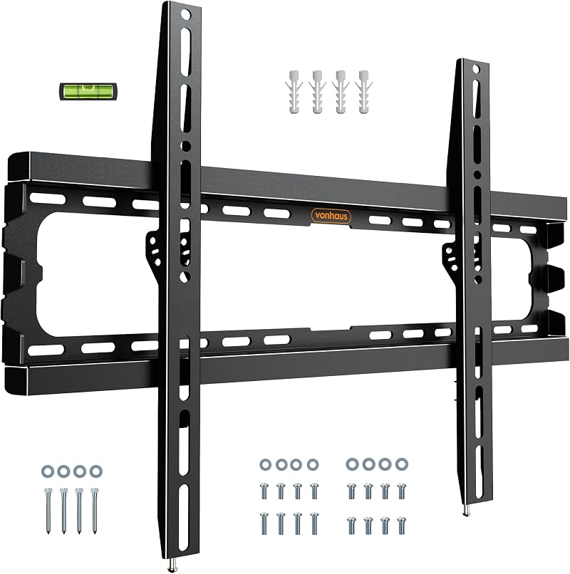 VonHaus TV Wall Bracket 37-85" Ultra-Slim Flat Mount 70kg VESA 200x200-600x400