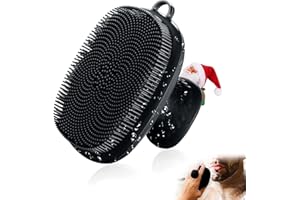 VWMYQ Face Scrubber, Silicone Face Scrubber for Men Facial Cleansing Brush Silicone Face Wash Brush Manual Waterproof Cleansing Skin Care Face Brushes for Exfoliating- Black