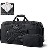 S-ZONE Garment Duffle Bags for Travel Carry on Convertible 2 in 1 Suit Bags Hanging Suitcase with Toiletry Bag 50L