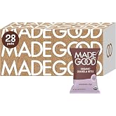 MadeGood Chocolate Chip Granola Bites, 28-Pack, Organic Snack Minis | Gluten free snacks for lunch boxes, school snacks and on-the-go snacking, Made with GF oats, individually wrapped