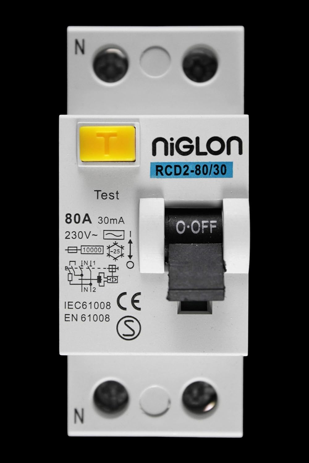 Niglon 80 AMP 30mA DOUBLE POLE RCD RCD280/30 Amazon.co.uk Electronics