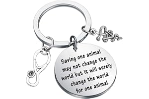 Gzrlyf Vet Keychain Vet Tech Gifts for Veterinarian Veterinary Technician Animal Rescue Gifts