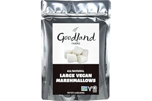 Goodland Farms Large Vegan Marshmallows, 1.5 Pounds - No Gelatin, All Natural Marshmallows, Vanilla Flavored, Marshmallows For S’mores And Hot Chocolate