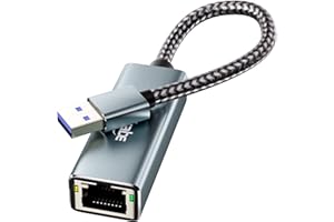 fairikabe USB 3.0 to Ethernet Adapter, USB 3.0 to RJ45 Gigabit NIC Network Adapter, USB Computer LAN Card Adapter for Laptop, Nintendo Switch, PC, MacOS, Linux, Windows