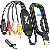 avedio links VHS to Digital Converter, USB2.0 Video Cpture Card, RCA AV to USB Audio Video Converter, 1080P Video Capture Dev