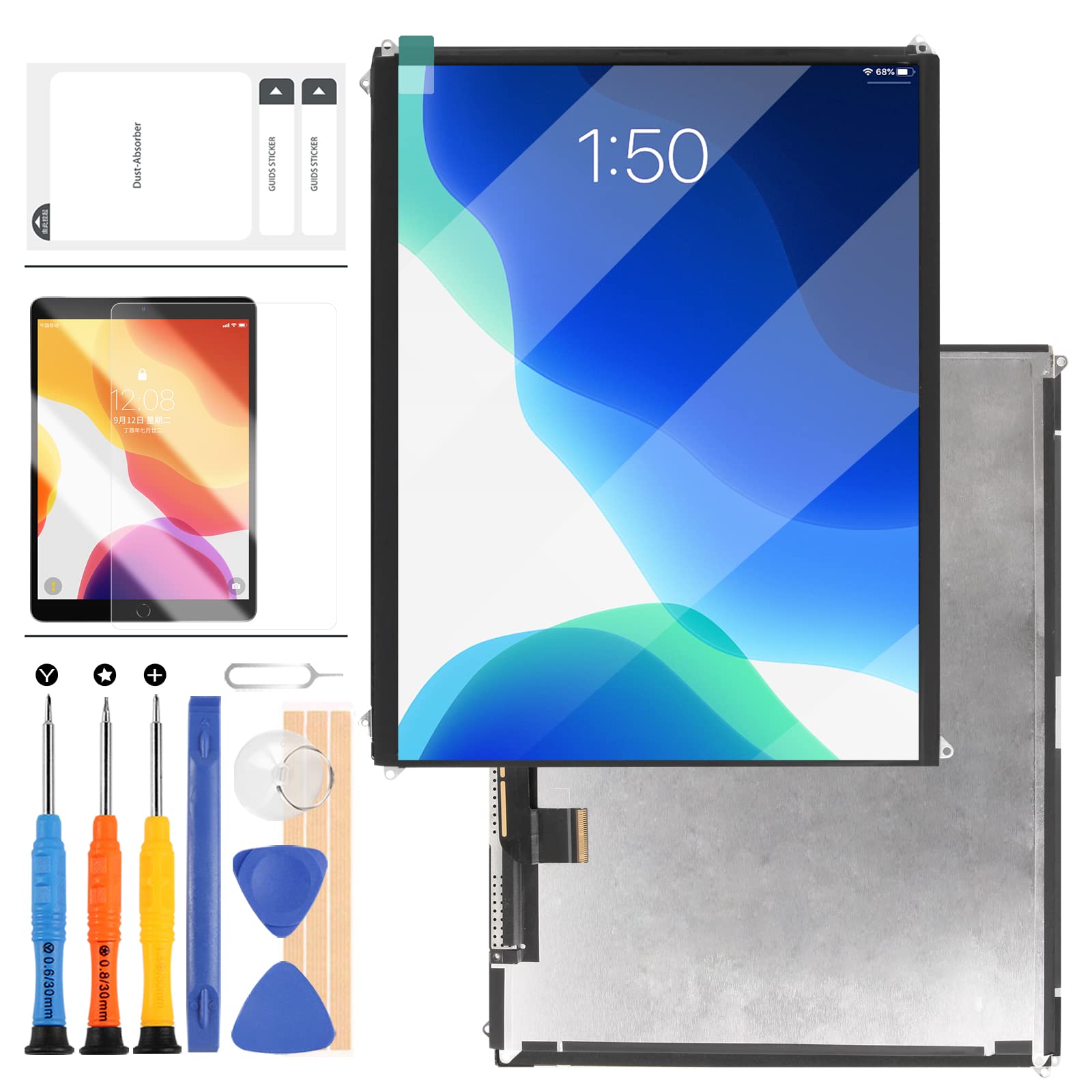 Screen Replacement For iPad 3 4 iPad3 iPad4 A1416 A1430 A1403 A1458 A1459 A1460 9.7" LCD Diplay Matrix Glass Tablet PC Parts Kits Monitor Module Panel(Not Touch Screen Digitizer)