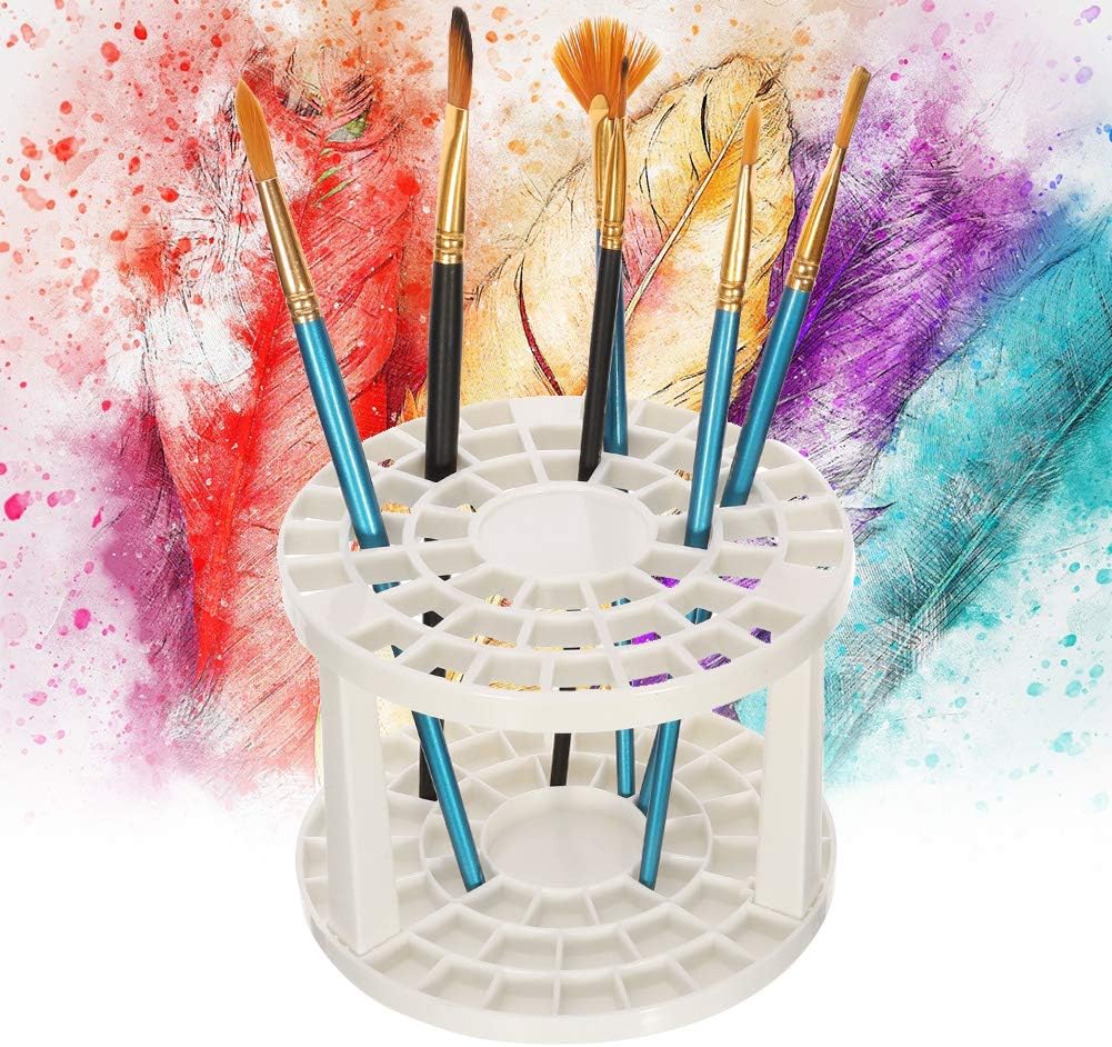 atnight Paint Brush Holder 49 Holes,Art Brush Organizer,Detachable Portable Plastic Pencil Makeup Brush Organizer for Studio Office Home Outdoor Travel - Image 5