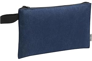 KOYYTO Canvas Tool Pouch with Zipper,Upgrade 16 oz Heavy Duty Small Tool Bag,Multipurpose Organizer Utility Tool Bag,for Tools,Office Supplies,Cosmetics,Stationary,Gifts,Navy Blue