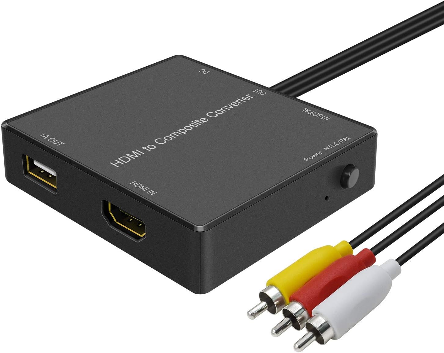 HDMI to RCA Converter Compatible for Amazon Fire Stick, HDMI to AV Adapter for Older TV, HDMI
