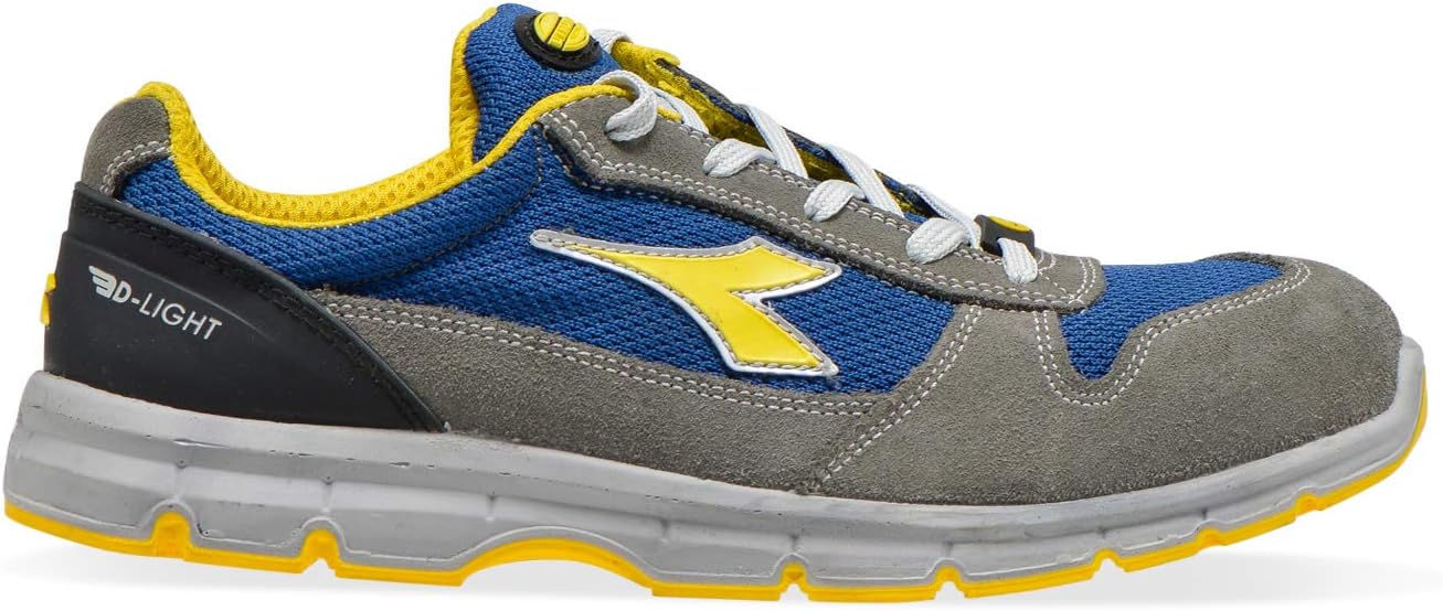 Utility Diadora - Low Run II Text ESD S1P SRC ESD Work Shoe for Men and Women IT 43, UK 9, Grigio Castello Blu Insegna, 43 EU