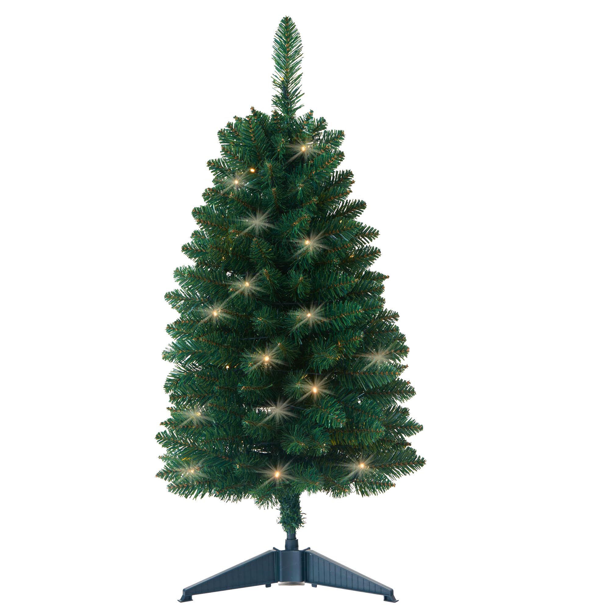 Photo 1 of Pre- Artificial Christmas Tree 3Ft, Battery Operated Desktop Xmas Tree with 50 LED 160 Branch Tips Mini Christmas Tree Decoration Indoor Outdoor