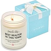 Funny Realtor Gifts Lavender Scented Candle Real Estate Agent Gift Supplies Closing Gifts for Men Women Realtors Salesperson Broker with Gift Box