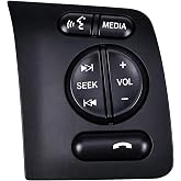 YLQASOON DC3T-9E740-CBW DC3T-9E740-BAW DC3T-9E740-CAW Steering Wheel Switch Radio Buttons VOL Voice Media Seek Compatible with Ford 2008-2016 F250 F350 F450 F550 Super Duty Expedition Explorer