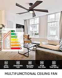 VONLUCE Ceiling Fans with Lights, 52" Ceiling Fan