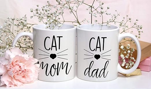 cat mom cat dad mugs