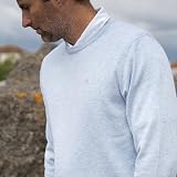 Calvin Klein Mens Crew Neck Sweater Light Blue Marl M view 3