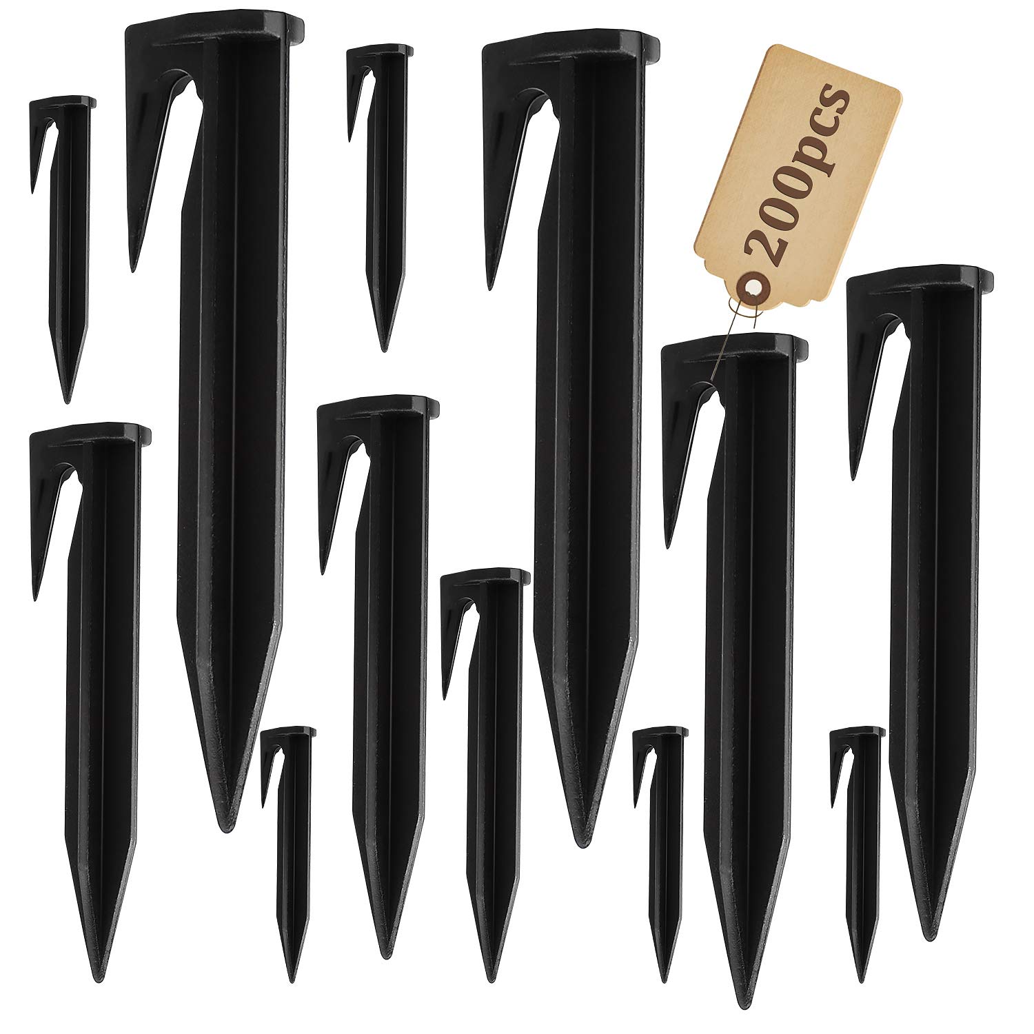 CPROSP Set of 200 Robotic Mower Fixing Pegs for Assembly, 12.5 cm, Plastic