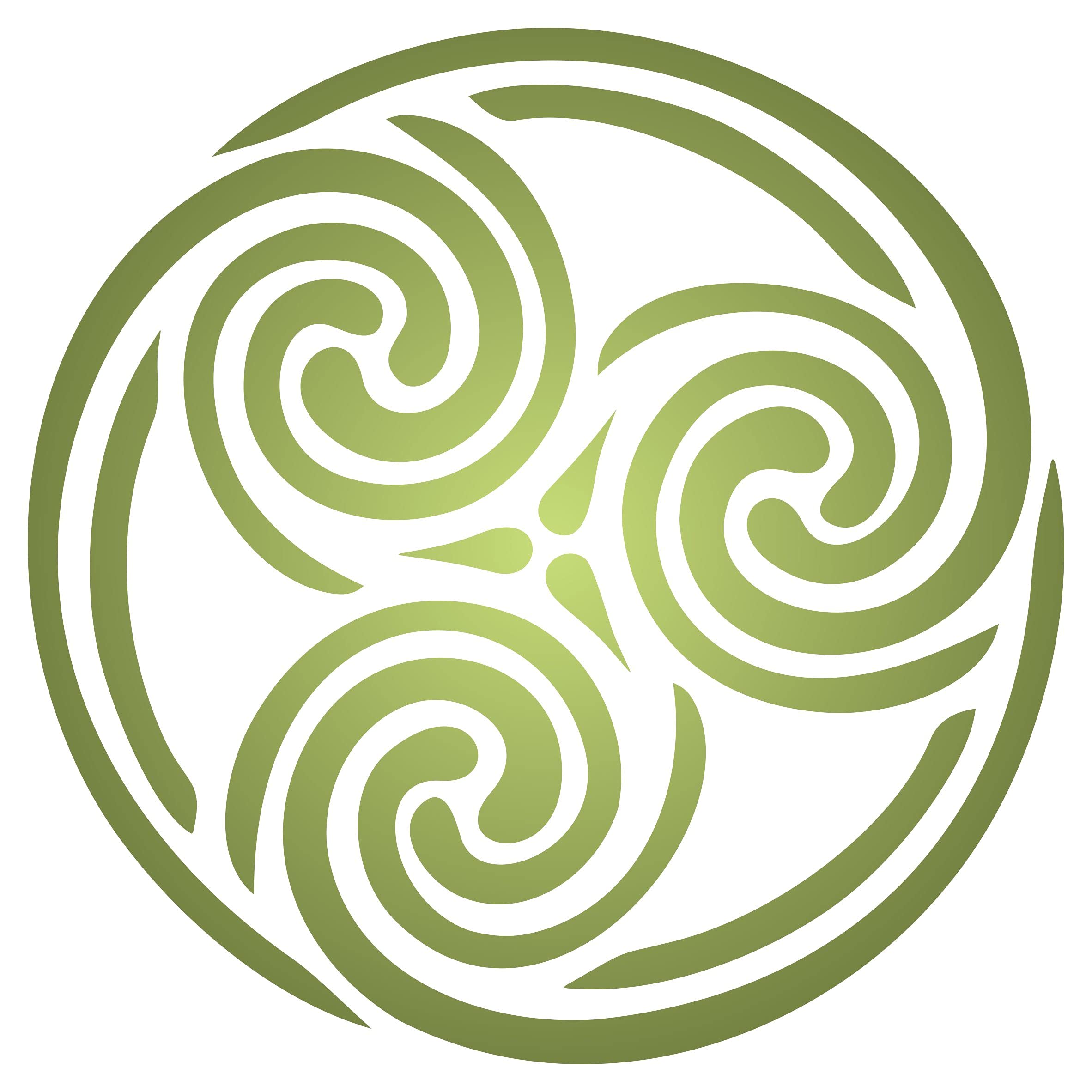 Celtic Spiral Stencil, 7.5 x 7.5 cm (S) - Triskelion Triple Spiral Cycle of Life Stencils for Painting Template