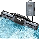 hygger Aquarium Gyre Wave Maker 1850GPH for 40-125 Gallon Fish Tank Cross-Flow Pump Adjustable Aquarium Water Circulation Powerhead 18W with Controller Magnetic Base