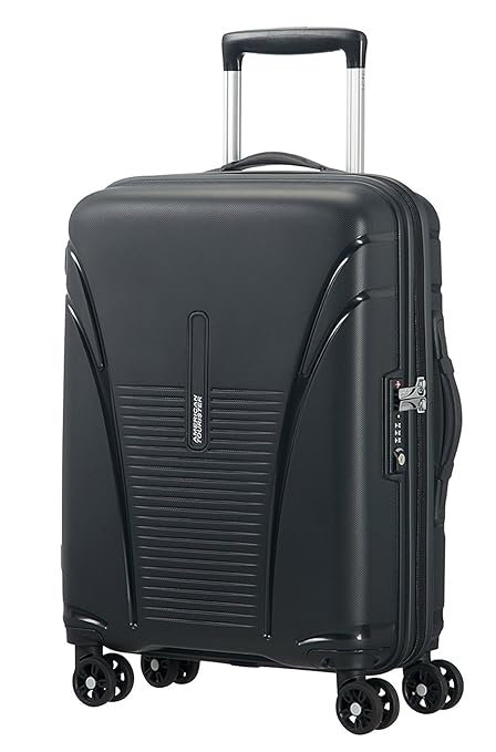 American Tourister Polypropylene 55 Cms Black Hard Sided Suitcases & Trolley Bags