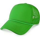 CHOK.LIDS Classic Foam Trucker Hat Summer Mesh Rope Cap Solid Two Toned Blank Hat Mens Womens Adjustable Strap Light Weight