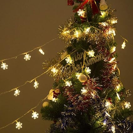 Decorazioni Natalizie Luci.Luci A Led A Led Decorazioni Natalizie Luci Albero Di Natale Lampeggianti Luci A Stringa Luci A Stelle Luci Batterie Attaccatura Amazon It Fai Da Te