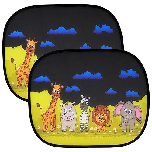 Valicaer Car Window Shades for Baby with UV Protection,Car Sun Shades for Kids Universal Size 44x36cm,Pack of 4 with Suction Cups Design,Set of 2