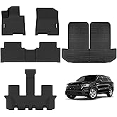 Naibeve Floor Mats for Kia Sorento Hybrid 2021-2024 2025 2026-All Weather for Kia Sorento Hybrid Floor Mats Liners& Cargo Liner& Seats Back Cover Behind The 3rd Row