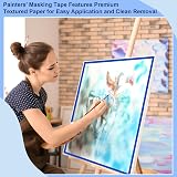 Meng Jiaran Blue Masking Tape 9 Rolls 3/7/12 mm x 20 m Painter Tape view 6